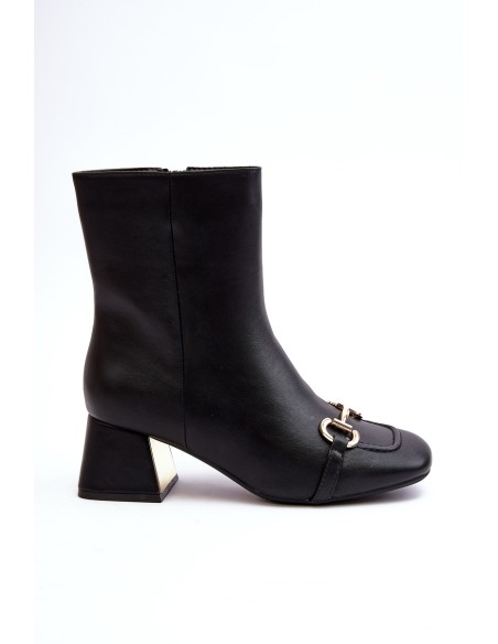 Ankle Boots With Embellishment Black Adinah