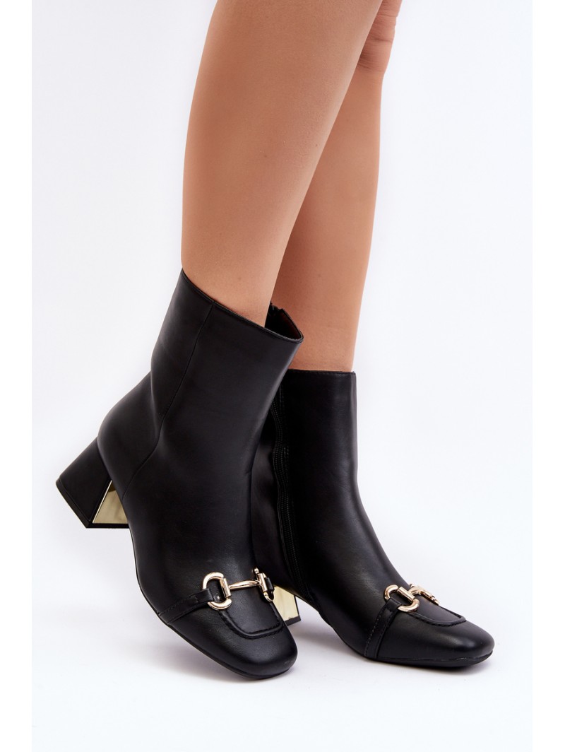 Ankle Boots With Embellishment Black Adinah Ankle Boots With Embellishment Black Adinah