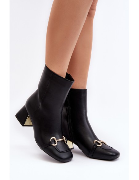 Ankle Boots With Embellishment Black Adinah