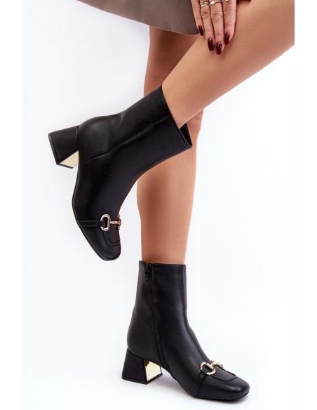Ankle Boots With Embellishment Black Adinah
