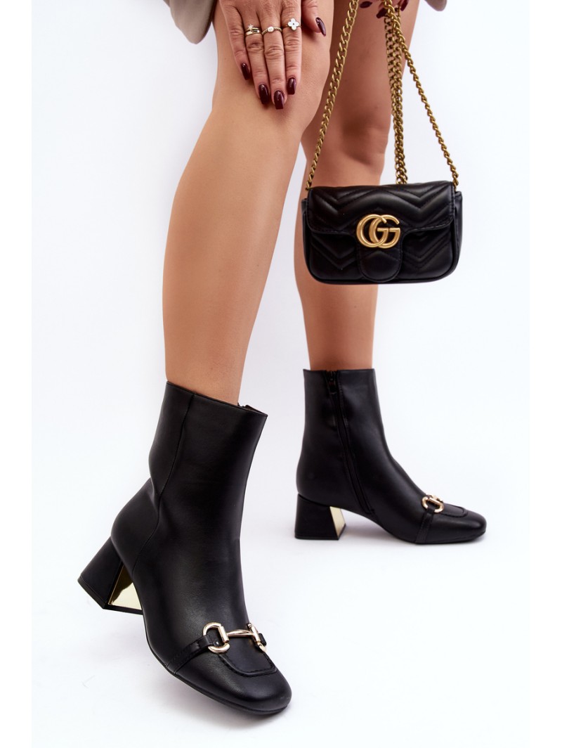 Ankle Boots With Embellishment Black Adinah Ankle Boots With Embellishment Black Adinah