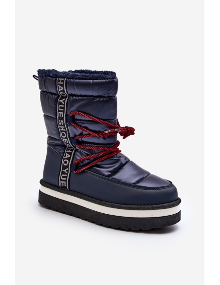 Women's Snow Boots with Laces Navy Lilara
