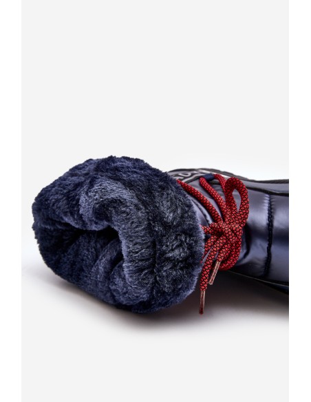 Women's Snow Boots with Laces Navy Lilara