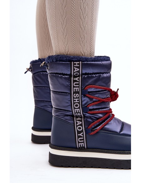 Women's Snow Boots with Laces Navy Lilara