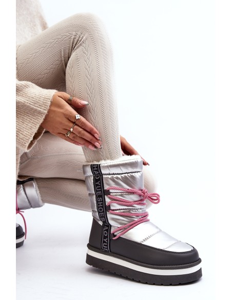 Women's Snow Boots with Silver Laces Lilara