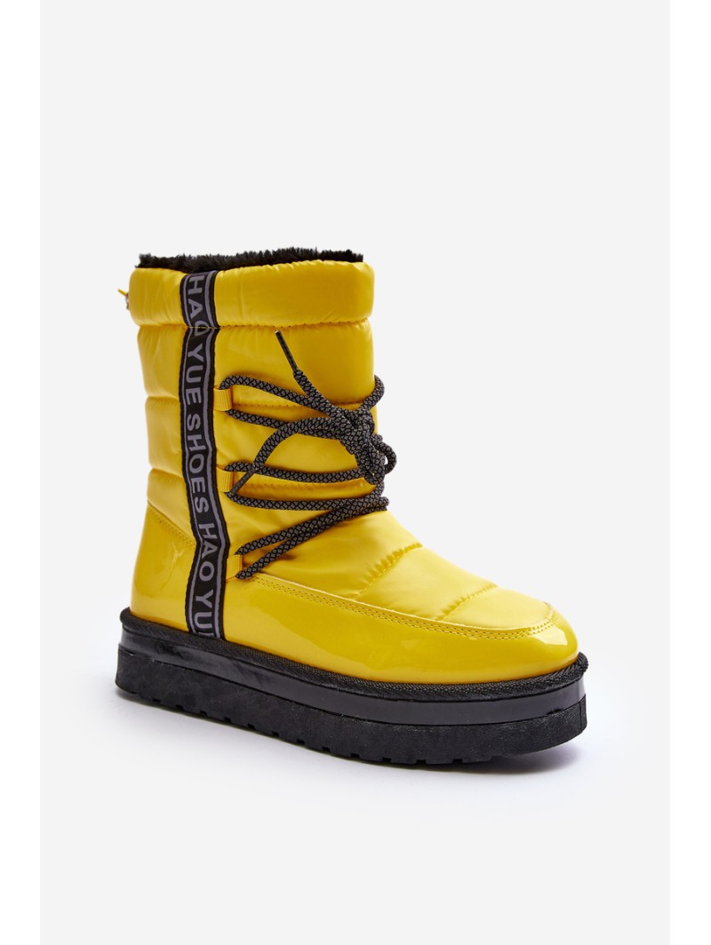 Women's Snow Boots with Yellow Laces Lilara