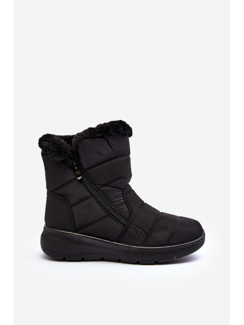 Warm Wedge Snow Boots Black Calena
