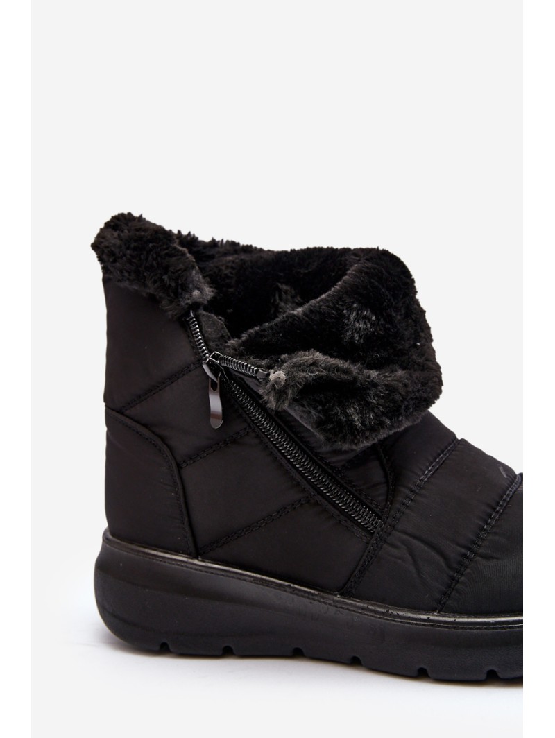 Warm Wedge Snow Boots Black Calena