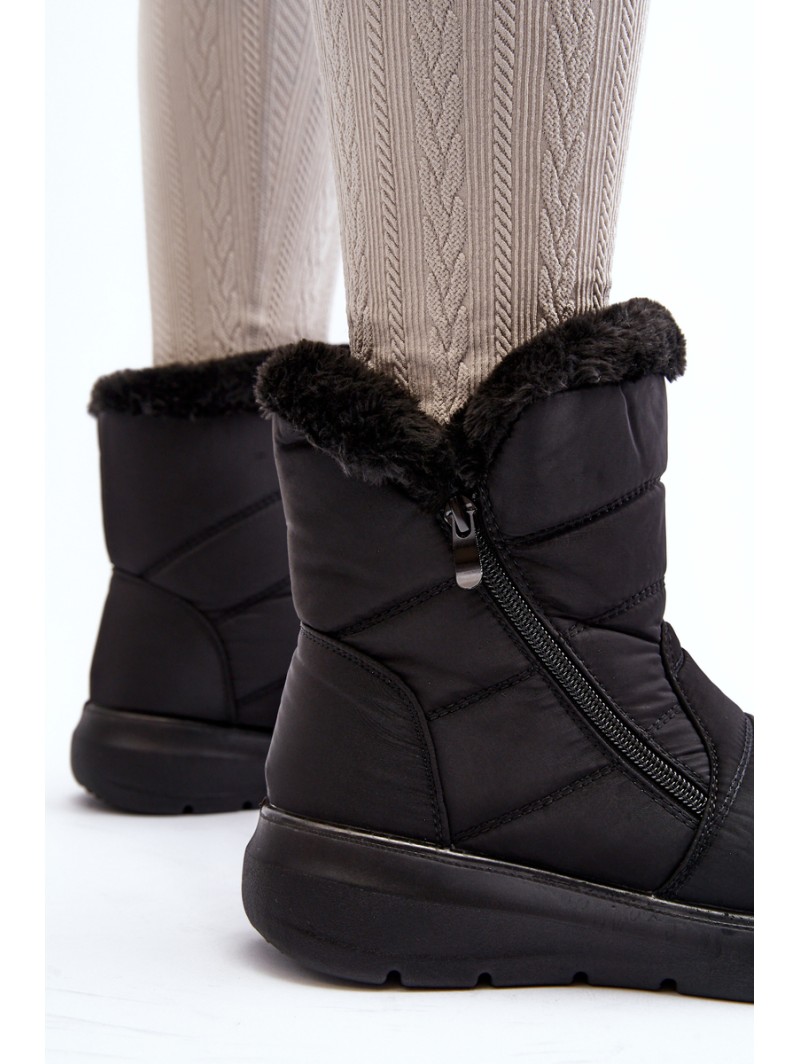 Warm Wedge Snow Boots Black Calena