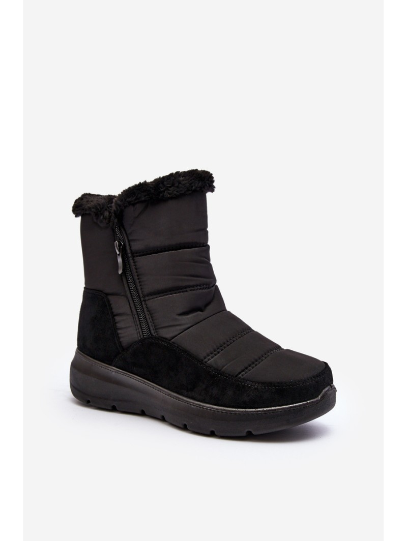 Women's Snow Boots with Faux Fur Black Primose