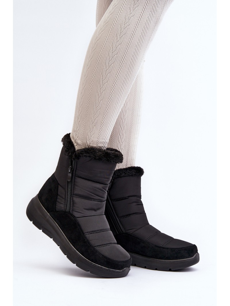 Women's Snow Boots with Faux Fur Black Primose