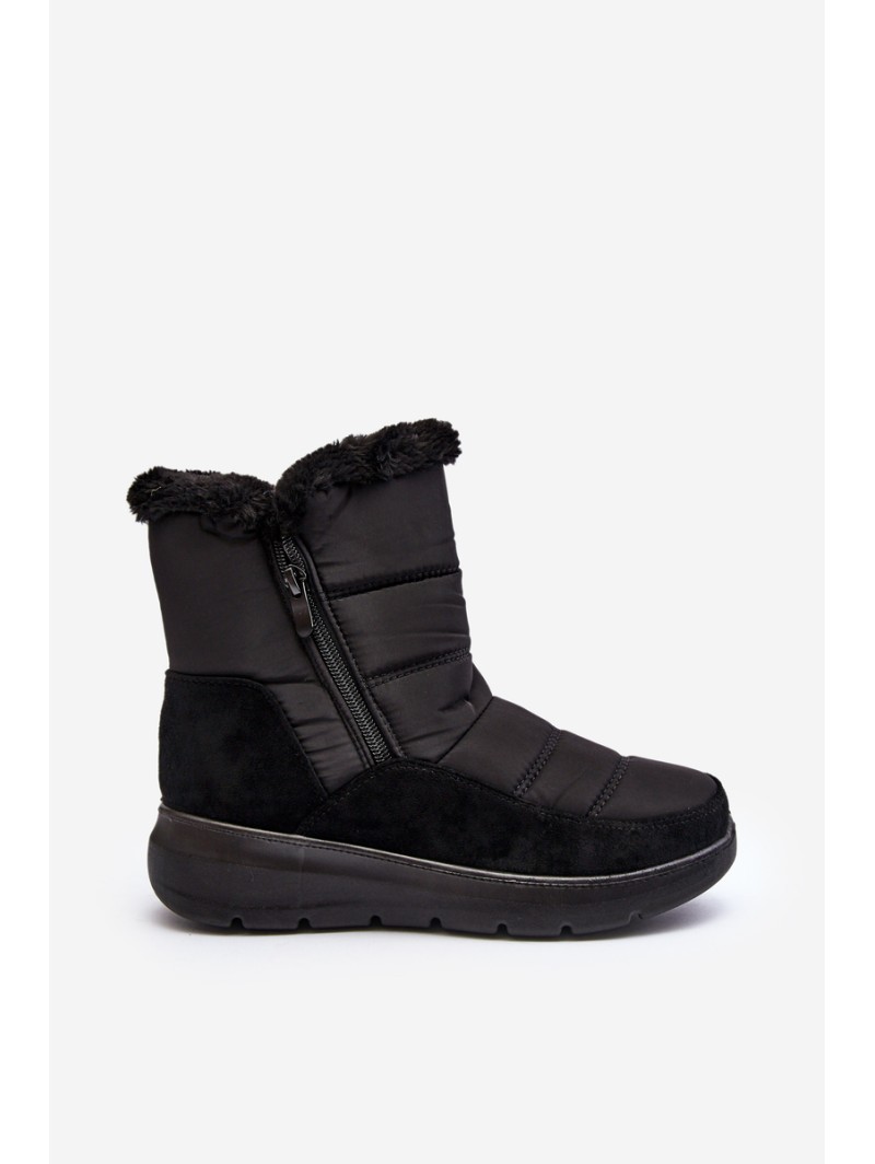 Women's Snow Boots with Faux Fur Black Primose