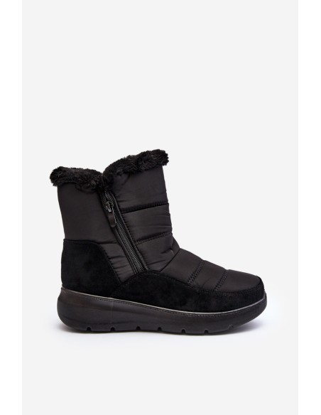 Women's Snow Boots with Faux Fur Black Primose