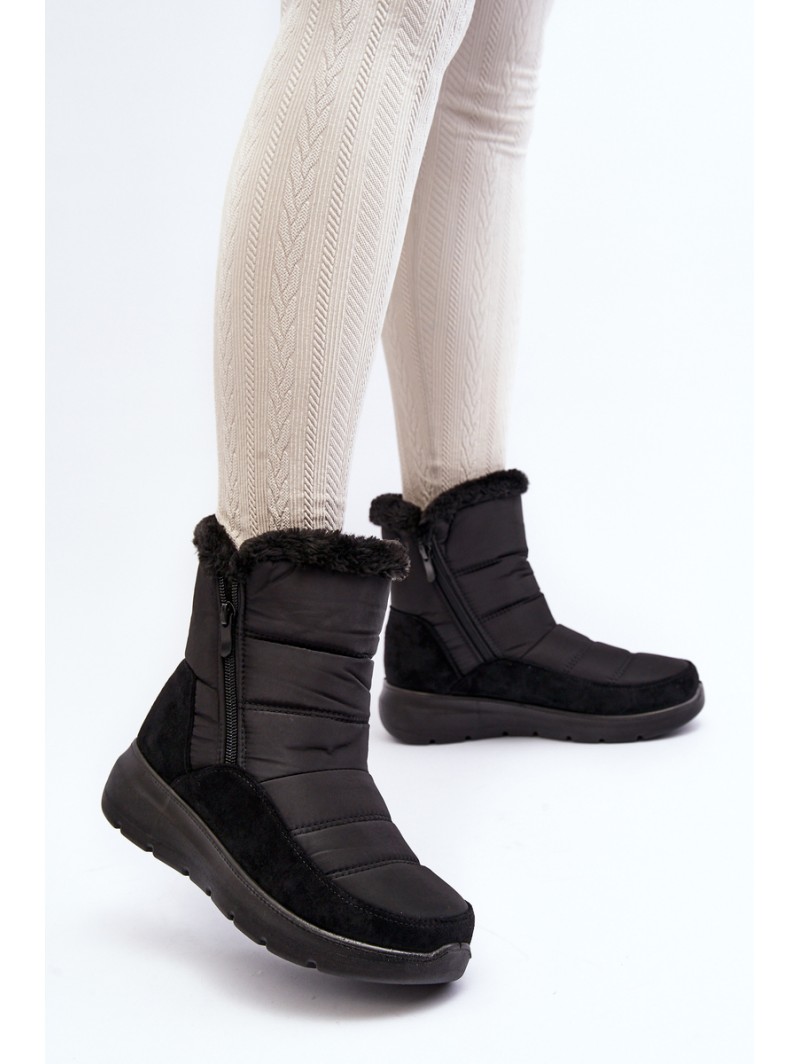 Women's Snow Boots with Faux Fur Black Primose