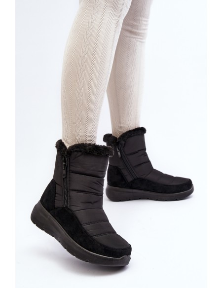 Women's Snow Boots with Faux Fur Black Primose
