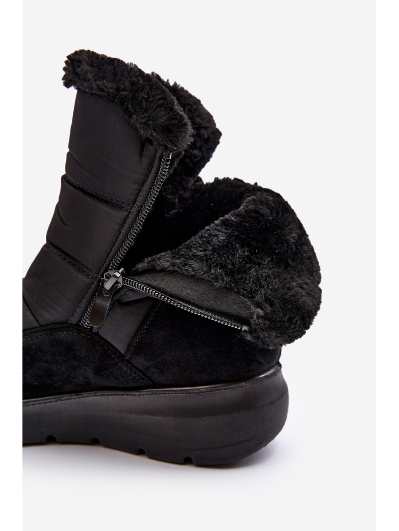 Women's Snow Boots with Faux Fur Black Primose