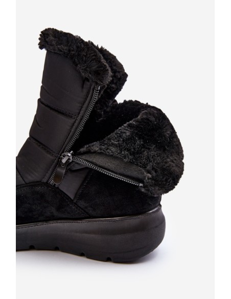Women's Snow Boots with Faux Fur Black Primose