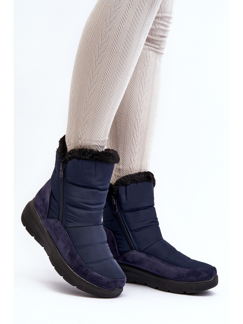 Women's Snow Boots with Fur Navy Primose