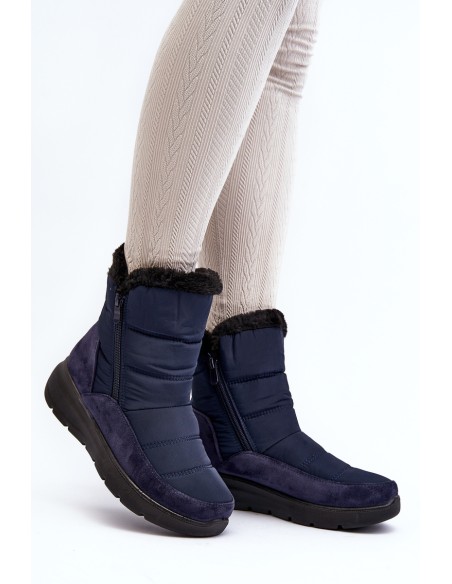 Women's Snow Boots with Fur Navy Primose