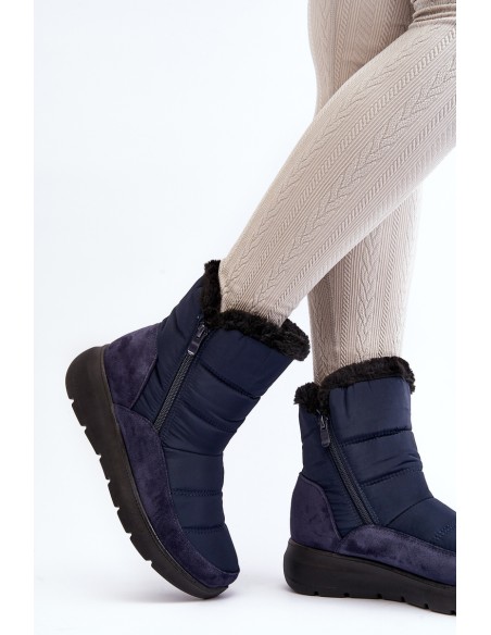 Women's Snow Boots with Fur Navy Primose