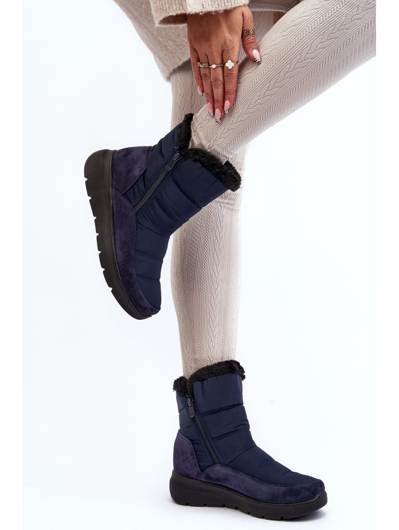 Women's Snow Boots with Fur Navy Primose