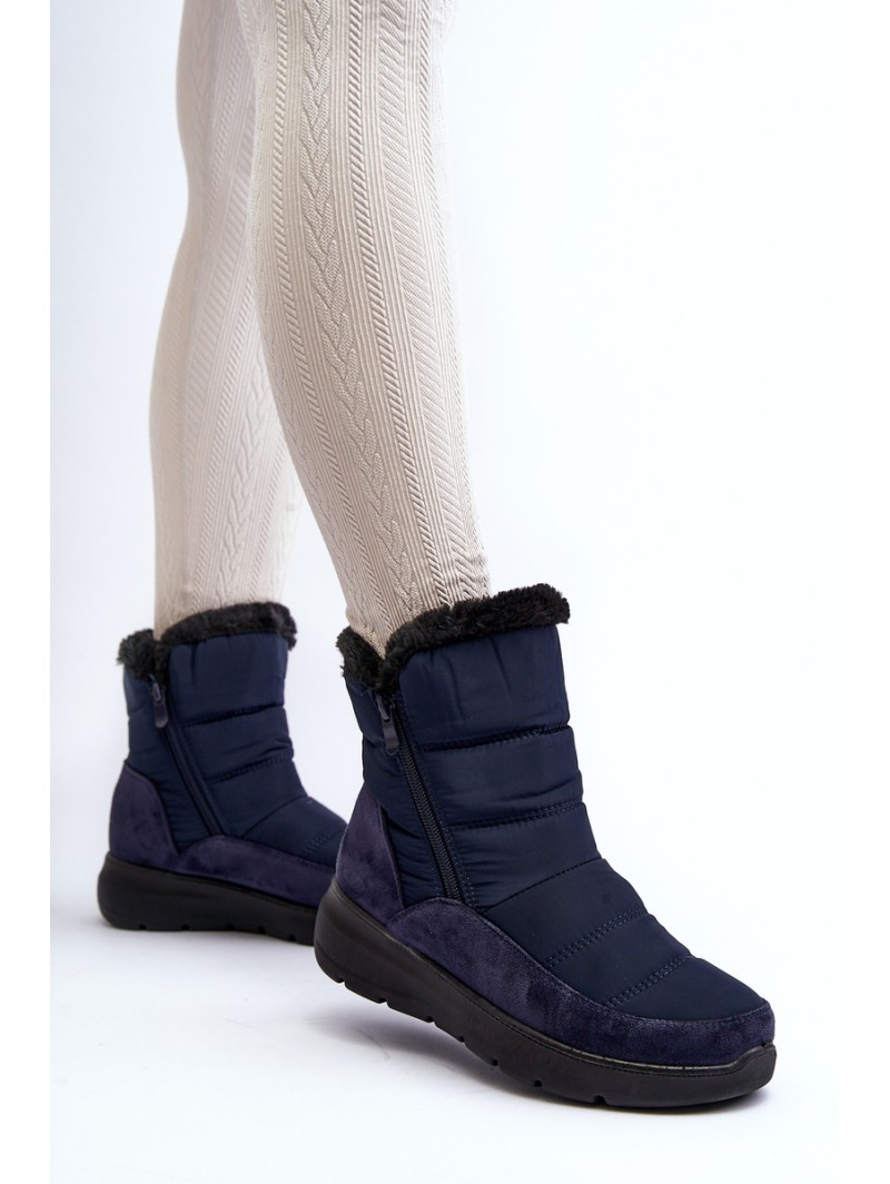 Women's Snow Boots with Fur Navy Primose