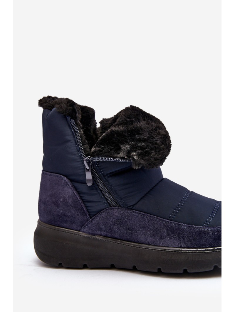 Women's Snow Boots with Fur Navy Primose