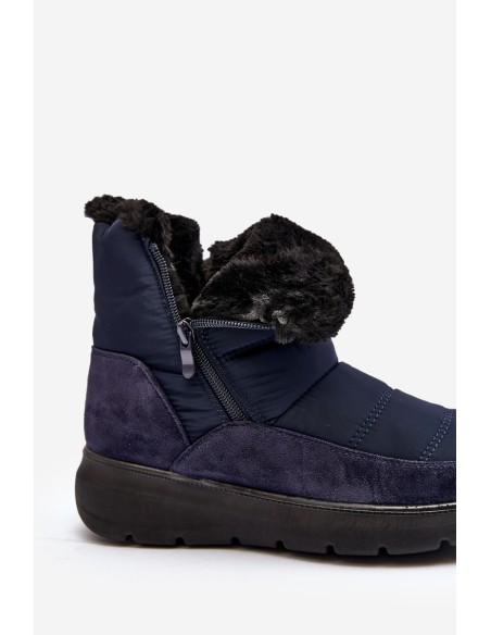 Women's Snow Boots with Fur Navy Primose