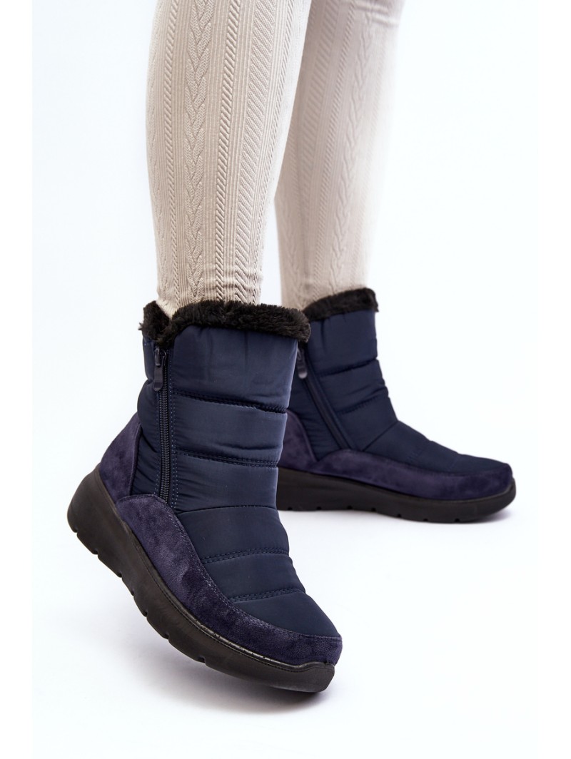 Women's Snow Boots with Fur Navy Primose