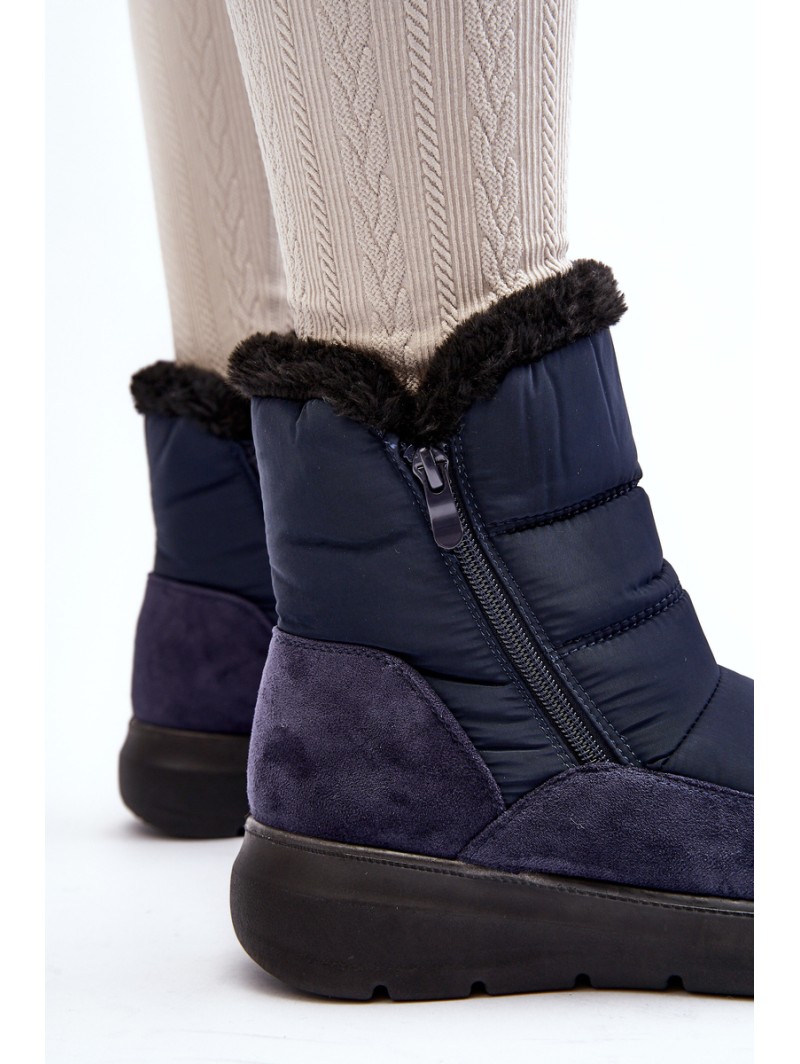 Women's Snow Boots with Fur Navy Primose