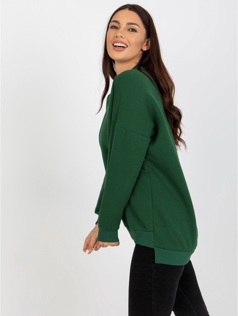 Megztinis tamsiai žalias