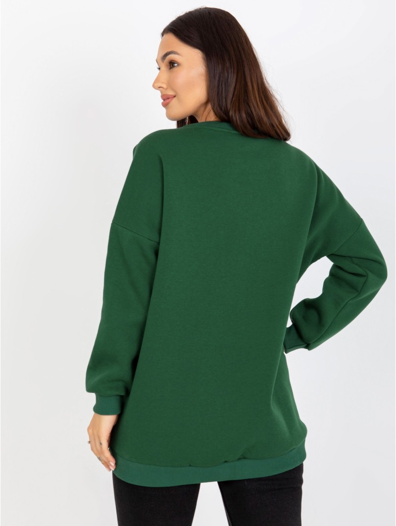 Megztinis tamsiai žalias