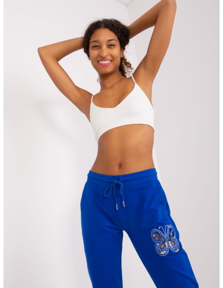 Spodnie dresowe-RV-DR-8835.10-kobaltowy