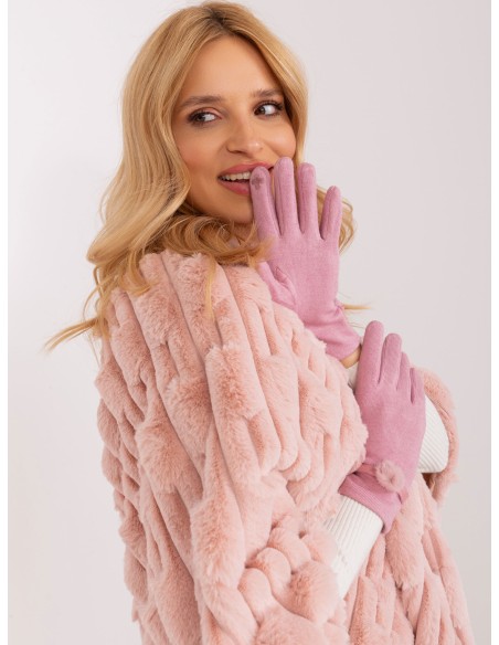 Rękawiczki-AT-RK-23904.27-jasny różowy