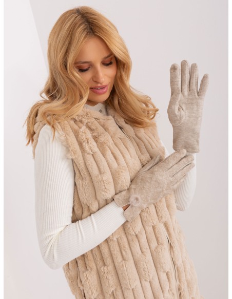 Rękawiczki-AT-RK-239506.98-beżowy