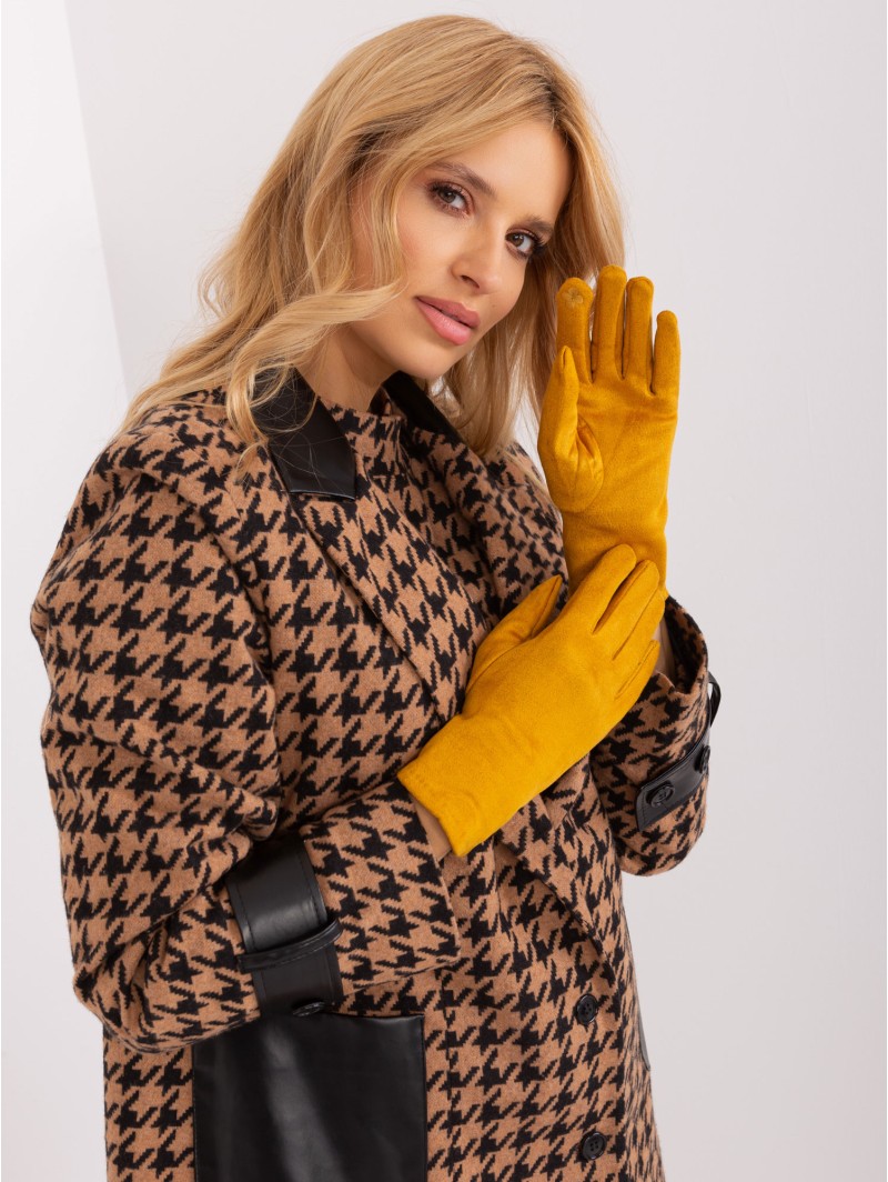 Rękawiczki-AT-RK-2370.99-ciemny żółty Rękawiczki-AT-RK-2370.99-ciemny żółty