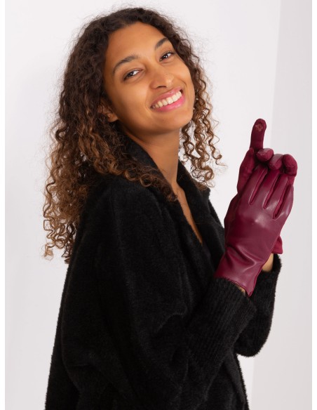 Rękawiczki-AT-RK-239501A.16-bordowy