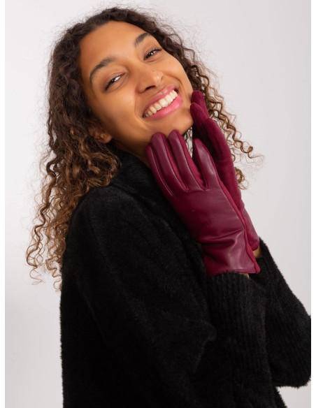 Rękawiczki-AT-RK-239501A.16-bordowy