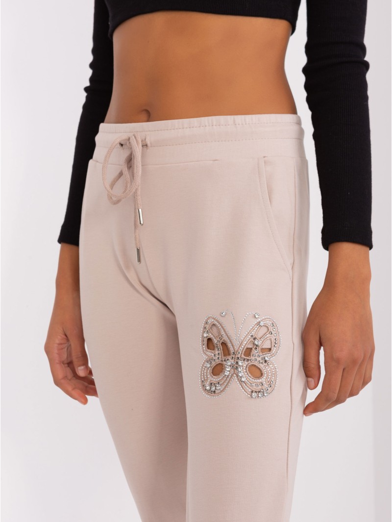 Spodnie dresowe-RV-DR-8835.10-jasny beżowy Spodnie dresowe-RV-DR-8835.10-jasny beżowy