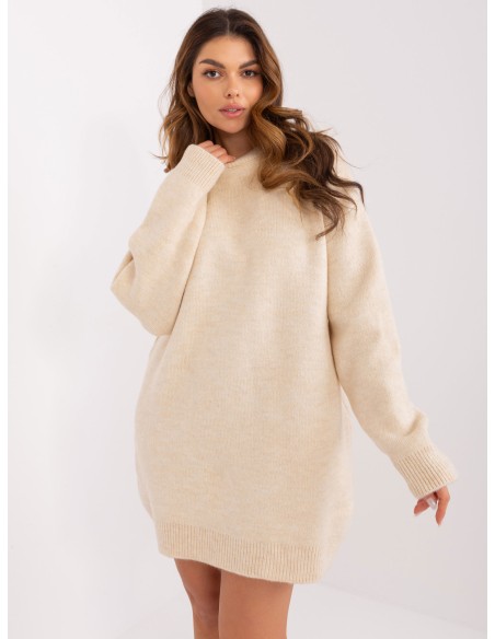 Sukienka-LC-SK-0568.01P-jasny beżowy