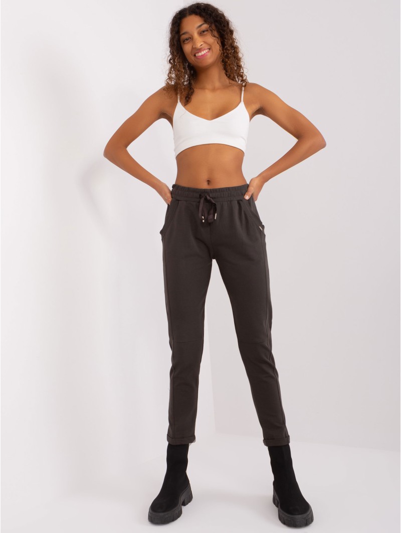 Spodnie dresowe-RV-DR-7517.22-khaki Spodnie dresowe-RV-DR-7517.22-khaki