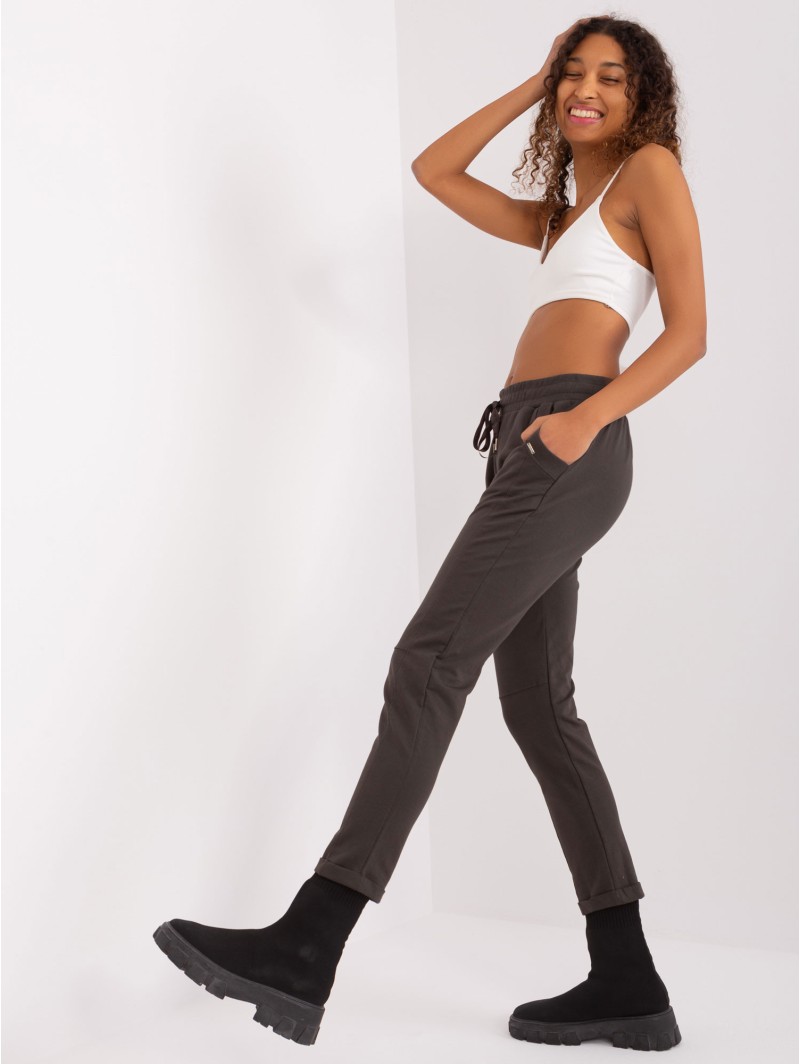 Spodnie dresowe-RV-DR-7517.22-khaki Spodnie dresowe-RV-DR-7517.22-khaki