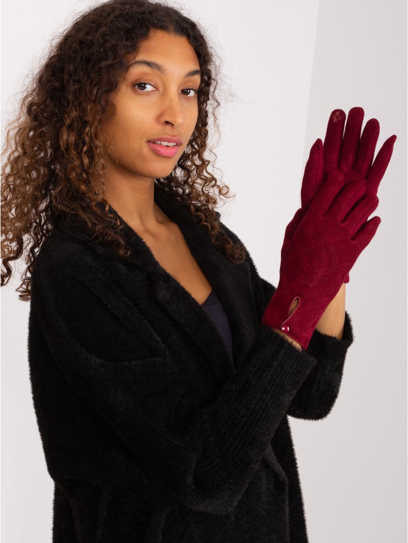 Rękawiczki-AT-RK-239502.87-bordowy Rękawiczki-AT-RK-239502.87-bordowy