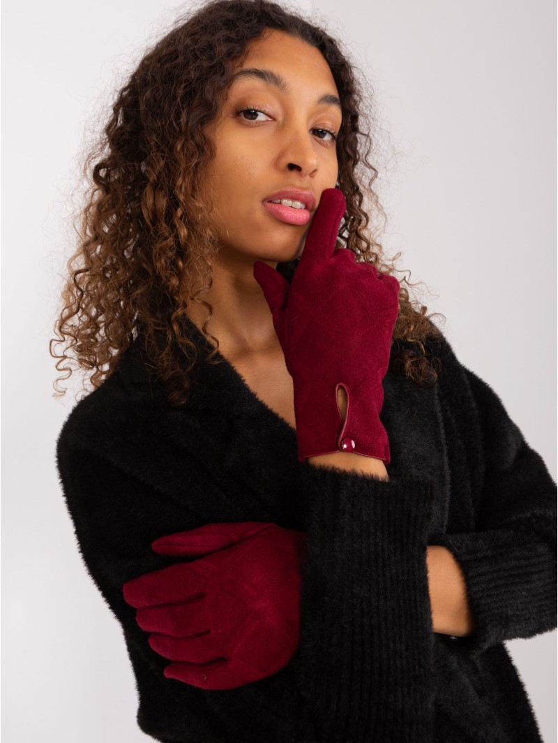 Rękawiczki-AT-RK-239502.87-bordowy Rękawiczki-AT-RK-239502.87-bordowy