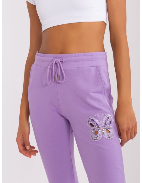 Spodnie dresowe-RV-DR-8835.10-fioletowy