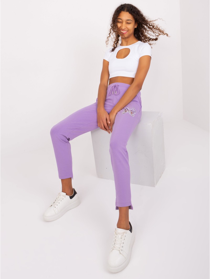 Spodnie dresowe-RV-DR-8835.10-fioletowy