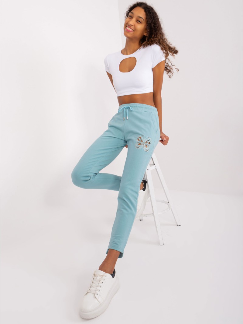 Spodnie dresowe-RV-DR-8835.10-pistacjowy Spodnie dresowe-RV-DR-8835.10-pistacjowy