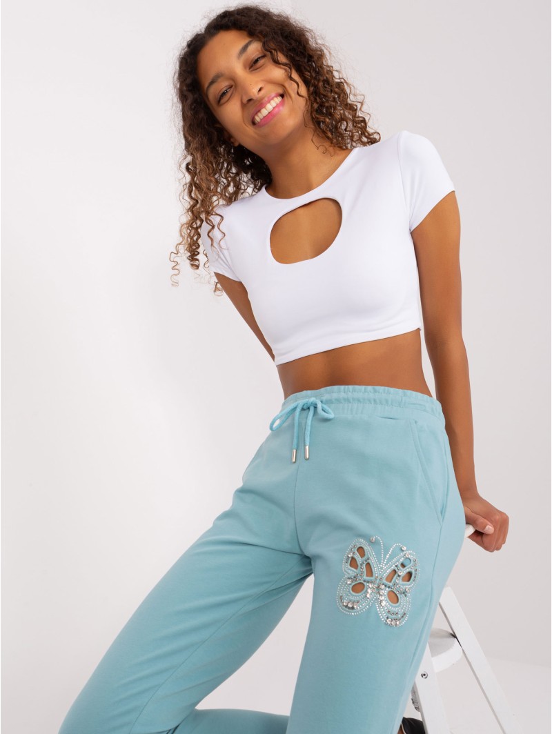 Spodnie dresowe-RV-DR-8835.10-pistacjowy Spodnie dresowe-RV-DR-8835.10-pistacjowy