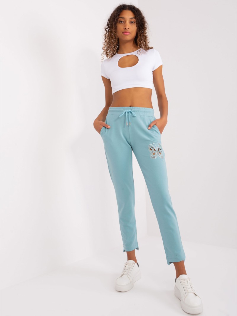 Spodnie dresowe-RV-DR-8835.10-pistacjowy Spodnie dresowe-RV-DR-8835.10-pistacjowy