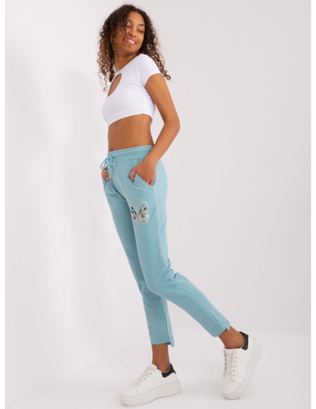 Spodnie dresowe-RV-DR-8835.10-pistacjowy